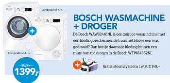 Aanbiedingen Bosch wasmachine + droger waw32461nl - Bosch - Geldig van 01/11/2015 tot 06/12/2015 bij Coolblue