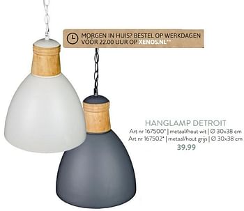 Aanbiedingen Hanglamp detroit - Huismerk - Xenos - Geldig van 12/10/2015 tot 31/12/2015 bij Xenos