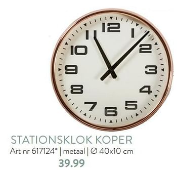 Aanbiedingen Stationsklok koper - Huismerk - Xenos - Geldig van 12/10/2015 tot 31/12/2015 bij Xenos