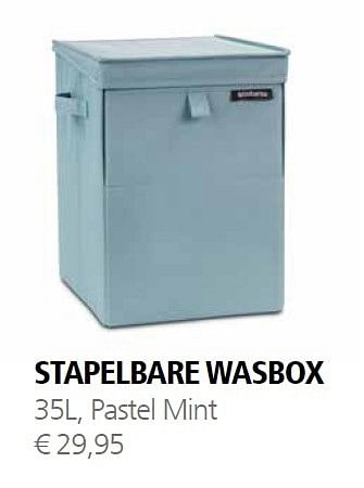 Aanbiedingen Stapelbare wasbox - Brabantia - Geldig van 07/12/2015 tot 31/12/2015 bij Multi Bazar