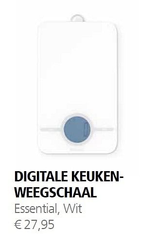 Aanbiedingen Brabantia digitale keukenweegschaal - Brabantia - Geldig van 07/12/2015 tot 31/12/2015 bij Multi Bazar