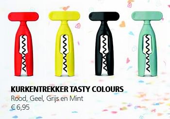 Aanbiedingen Kurkentrekker tasty colours - Brabantia - Geldig van 07/12/2015 tot 31/12/2015 bij Multi Bazar