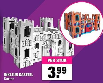 Aanbiedingen Inkleur kasteel karton - Huismerk - Big Bazar - Geldig van 16/11/2015 tot 29/11/2015 bij Big Bazar