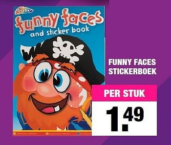 Aanbiedingen Funny faces stickerboek - Grafix - Geldig van 16/11/2015 tot 29/11/2015 bij Big Bazar