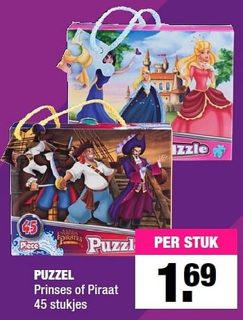 Aanbiedingen Puzzel prinses of piraat - Huismerk - Big Bazar - Geldig van 16/11/2015 tot 29/11/2015 bij Big Bazar