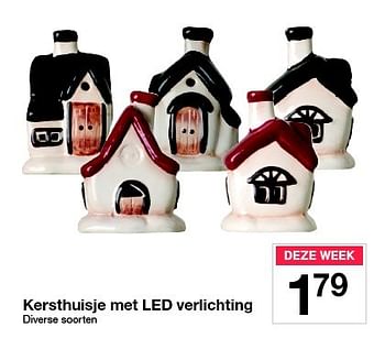 Aanbiedingen Kersthuisje met led verlichting - Huismerk - Zeeman  - Geldig van 21/11/2015 tot 28/11/2015 bij Zeeman