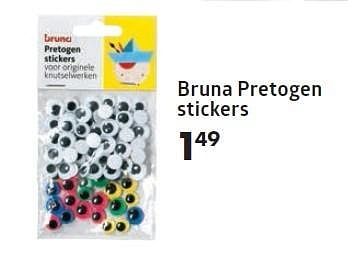 Aanbiedingen Bruna pretogen stickers - Huismerk-Bruna - Geldig van 16/11/2015 tot 06/12/2015 bij Bruna