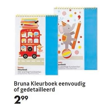 Aanbiedingen Bruna kleurboek eenvoudig of gedetailleerd - Huismerk-Bruna - Geldig van 16/11/2015 tot 06/12/2015 bij Bruna