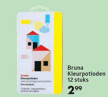 Aanbiedingen Bruna kleurpotloden - Huismerk-Bruna - Geldig van 16/11/2015 tot 06/12/2015 bij Bruna