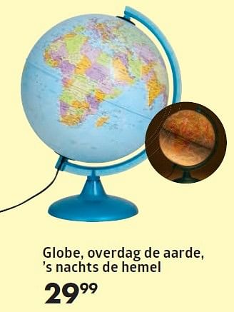 Aanbiedingen Globe, overdag de aarde, `s nachts de hemel - Huismerk-Bruna - Geldig van 16/11/2015 tot 06/12/2015 bij Bruna