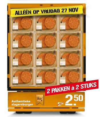 Aanbiedingen Authentieke slagersburger - Huismerk - Coop - Geldig van 23/11/2015 tot 29/11/2015 bij Coop