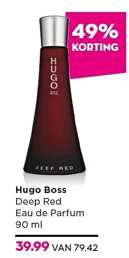 Aanbiedingen Hugo boss deep red eau de parfum - Hugo Boss - Geldig van 16/11/2015 tot 06/12/2015 bij Ici Paris XL