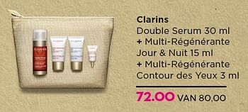 Aanbiedingen Clarins double serum - Clarins - Geldig van 16/11/2015 tot 06/12/2015 bij Ici Paris XL