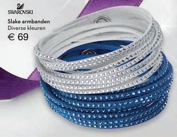 Aanbiedingen Slake armbanden - Swarovski - Geldig van 22/11/2015 tot 31/12/2015 bij Siebel Juweliers