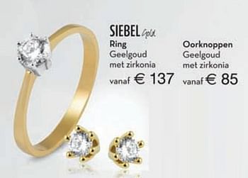 Aanbiedingen Ring geelgoud met zirkonia - Huismerk - Siebel Juweliers - Geldig van 22/11/2015 tot 31/12/2015 bij Siebel Juweliers