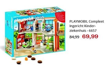 Aanbiedingen Playmobil compleet ingericht kinderziekenhuis - 6657 - Playmobil - Geldig van 20/11/2015 tot 06/12/2015 bij Bol