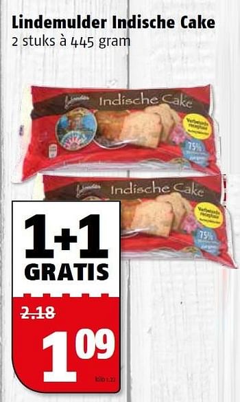 Aanbiedingen Lindemulder indische cake - Huismerk Poiesz - Geldig van 23/11/2015 tot 29/11/2015 bij Poiesz