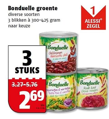 Aanbiedingen Bonduelle groente - Bonduelle - Geldig van 23/11/2015 tot 29/11/2015 bij Poiesz