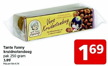 Aanbiedingen Tante fanny kruidnotendeeg - Tante Fanny - Geldig van 23/11/2015 tot 29/11/2015 bij Jan Linders