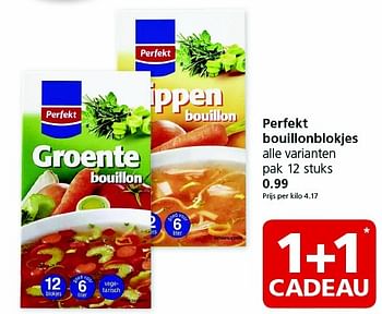 Aanbiedingen Perfekt bouillonblokjes - Perfekt - Geldig van 23/11/2015 tot 29/11/2015 bij Jan Linders