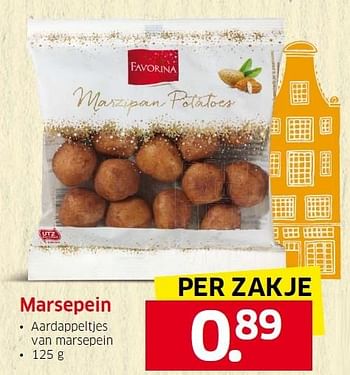 Aanbiedingen Marsepein aardappeltjes van marsepein - Favorina - Geldig van 23/11/2015 tot 29/11/2015 bij Lidl