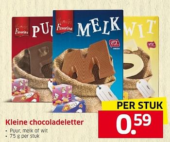 Aanbiedingen Kleine chocoladeletter - Favorina - Geldig van 23/11/2015 tot 29/11/2015 bij Lidl
