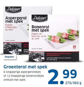 Aanbiedingen Groenterol met spek - Delicieux - Geldig van 23/11/2015 tot 29/11/2015 bij Lidl