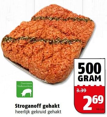 Aanbiedingen Stroganoff gehakt heerlijk gekruid gehakt - Huismerk Poiesz - Geldig van 23/11/2015 tot 29/11/2015 bij Poiesz