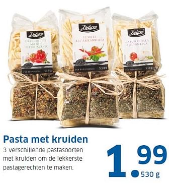 Aanbiedingen Pasta met kruiden - Deluxe - Geldig van 23/11/2015 tot 29/11/2015 bij Lidl