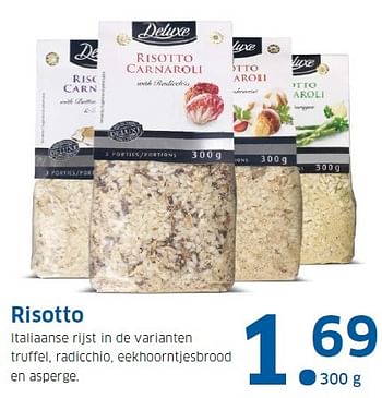 Aanbiedingen Risotto italiaanse rijst in de varianten - Deluxe - Geldig van 23/11/2015 tot 29/11/2015 bij Lidl