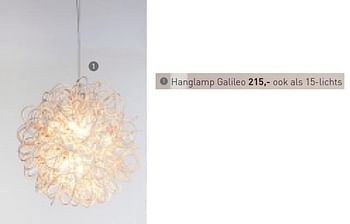 Aanbiedingen Hanglamp galileo - Geldig van 03/11/2015 tot 31/05/2016 bij Morres Wonen