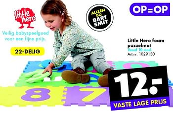 Aanbiedingen Little hero foam puzzelmat - Little Hero - Geldig van 21/11/2015 tot 06/12/2015 bij Bart Smit