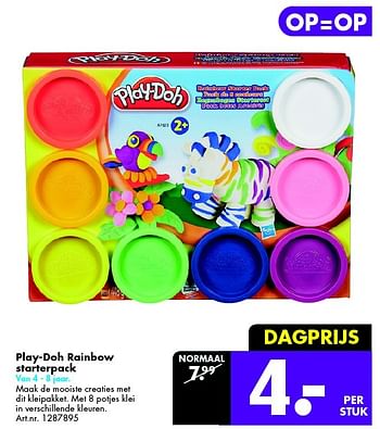 Aanbiedingen Play-doh rainbow starterpack - Play-Doh - Geldig van 21/11/2015 tot 06/12/2015 bij Bart Smit