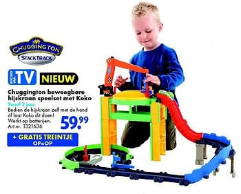 Aanbiedingen Chuggington beweegbare hijskraan speelset met koko - Chuggington - Geldig van 21/11/2015 tot 06/12/2015 bij Bart Smit