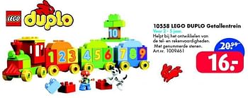 Aanbiedingen 10558 lego duplo getallentrein - Lego - Geldig van 21/11/2015 tot 06/12/2015 bij Bart Smit