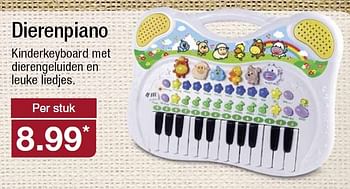 Aanbiedingen Dierenpiano kinderkeyboard met dierengeluiden en leuke liedjes - Huismerk - Aldi - Geldig van 25/11/2015 tot 01/12/2015 bij Aldi