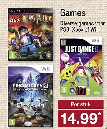 Aanbiedingen Games diverse games voor ps3, xbox of wii - Huismerk - Aldi - Geldig van 25/11/2015 tot 01/12/2015 bij Aldi