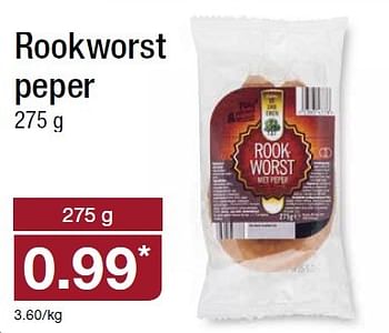 Aanbiedingen Rookworst peper - De Drie Eiken - Geldig van 25/11/2015 tot 01/12/2015 bij Aldi