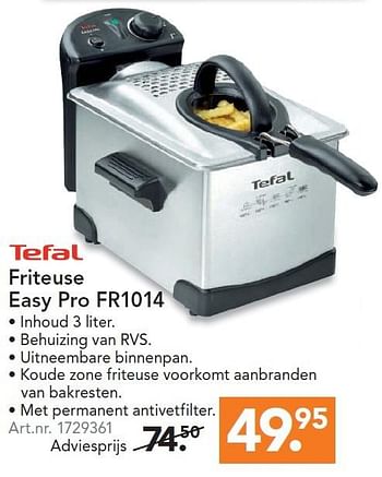 Aanbiedingen Tefal friteuse easy pro fr1014 - Tefal - Geldig van 23/11/2015 tot 06/12/2015 bij Blokker