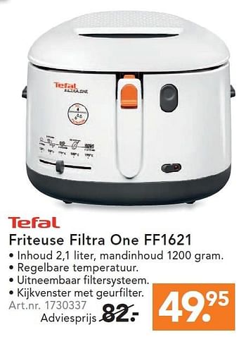 Aanbiedingen Tefal friteuse filtra one ff1621 - Tefal - Geldig van 23/11/2015 tot 06/12/2015 bij Blokker