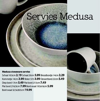 Aanbiedingen Medusa stoneware servies schaal - Medusa - Geldig van 26/11/2015 tot 20/12/2015 bij Multi Bazar