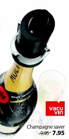 Aanbiedingen Champagne savern - Vacuvin - Geldig van 26/11/2015 tot 20/12/2015 bij Multi Bazar