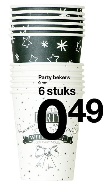 Aanbiedingen Party bekers - Huismerk - Zeeman  - Geldig van 28/11/2015 tot 05/12/2015 bij Zeeman