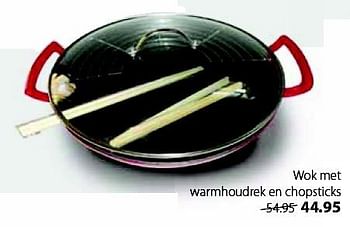 Aanbiedingen Wok met warmhoudrek en chopsticks - Huismerk - Multi Bazar - Geldig van 26/11/2015 tot 20/12/2015 bij Multi Bazar