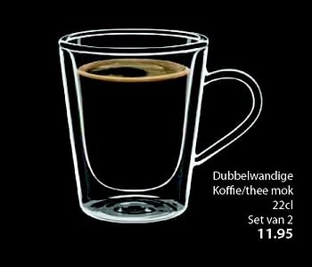 Aanbiedingen Dubbelwandige koffie-thee mok - Huismerk - Multi Bazar - Geldig van 26/11/2015 tot 20/12/2015 bij Multi Bazar