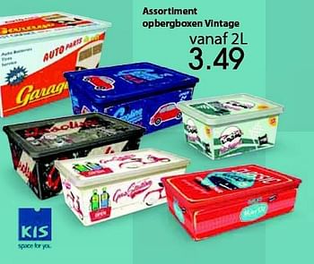 Aanbiedingen Assortiment opbergboxen vintage - Kis - Geldig van 26/11/2015 tot 20/12/2015 bij Multi Bazar