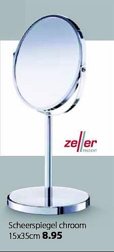 Aanbiedingen Scheerspiegel chroom - Zeller Present - Geldig van 26/11/2015 tot 20/12/2015 bij Multi Bazar