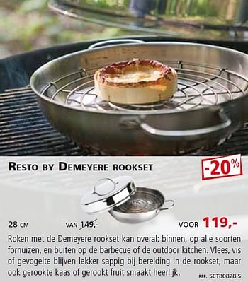 Aanbiedingen Resto by demeyere rookset - Demeyere - Geldig van 01/12/2015 tot 31/12/2015 bij Supra Bazar