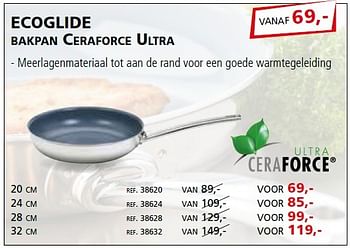 Aanbiedingen Ecoglide bakpan ceraforce ultra - Demeyere - Geldig van 01/12/2015 tot 31/12/2015 bij Supra Bazar