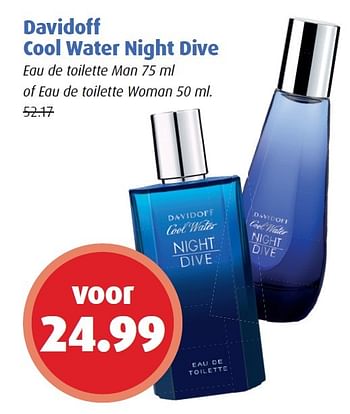 Aanbiedingen Davidoff cool water night dive - Davidoff - Geldig van 23/11/2015 tot 06/12/2015 bij Uw eigen drogist